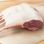 LAMB RACK FRENCHED BONE IN CAP ON 34-38 OZ FROZEN/HALAL